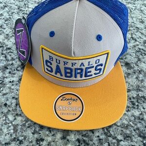 Zephyr Buffalo Sabres Kids Snapback Hat - Gray, Blue & Yellow